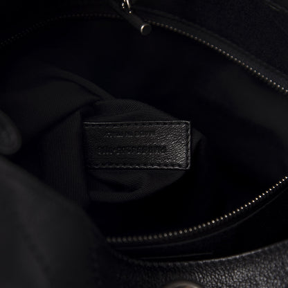 Saint Laurent Pebbled Lambskin Chevron Monogram Large Nolita Black 9 of 10