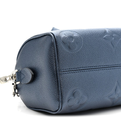 Louis Vuitton Metallic Empreinte Monogram Giant Speedy Bandouliere 20 Navy Nacre 9 of 11