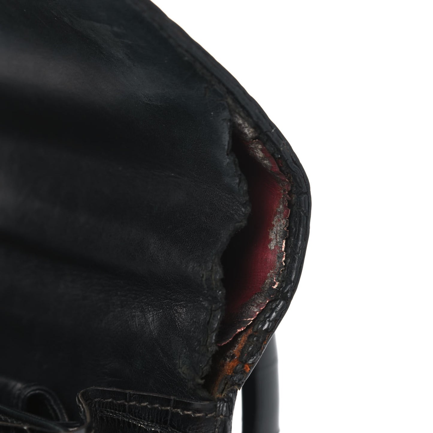 Shiny Crocodile Sac Cordeliere Black