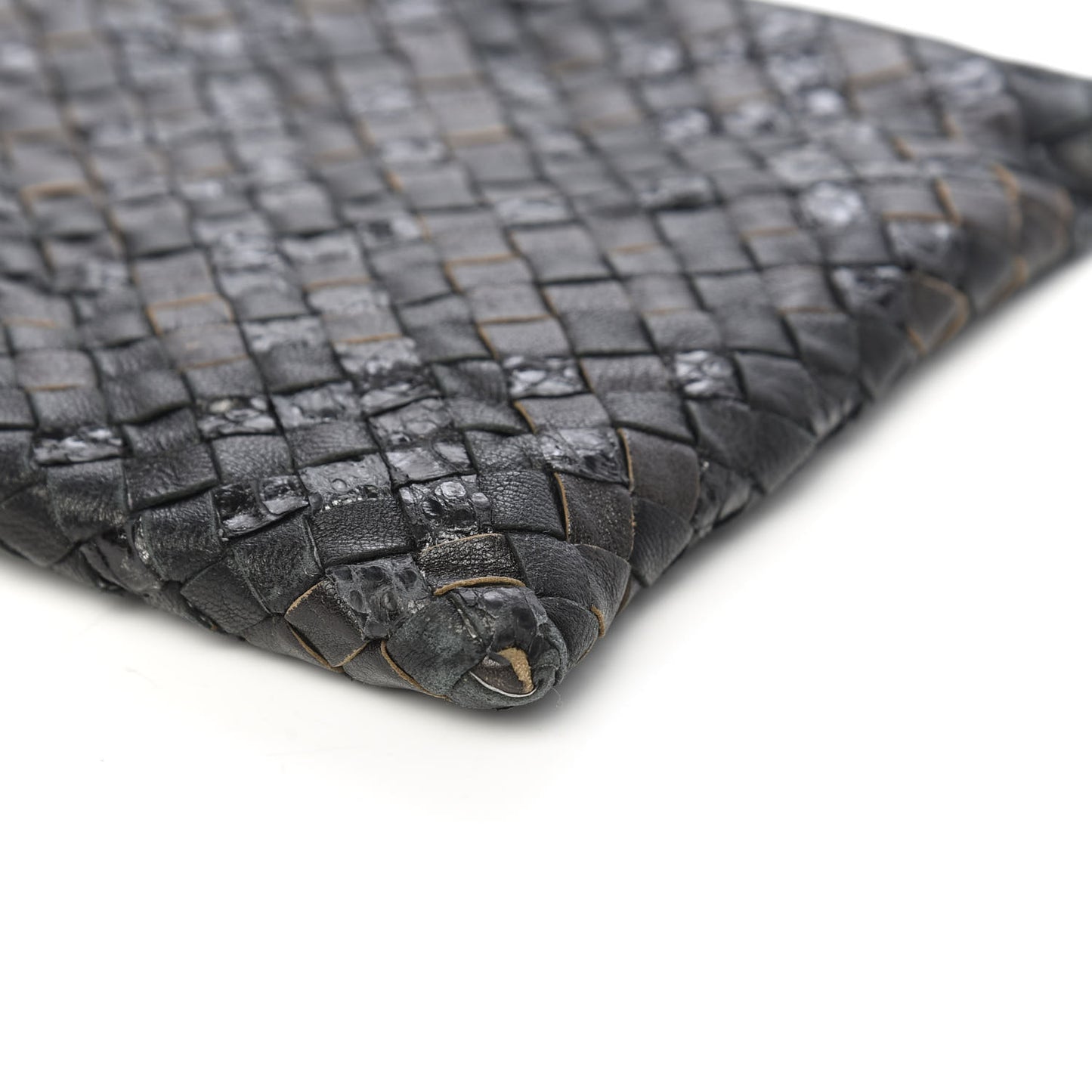 Nappa Ayers Intrecciato Medium Document Case Black