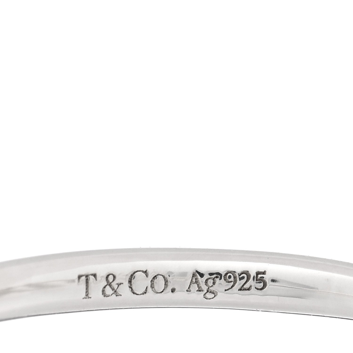Tiffany Sterling Silver Paloma Picasso Graffiti Love Ring 54 7 4 of 5