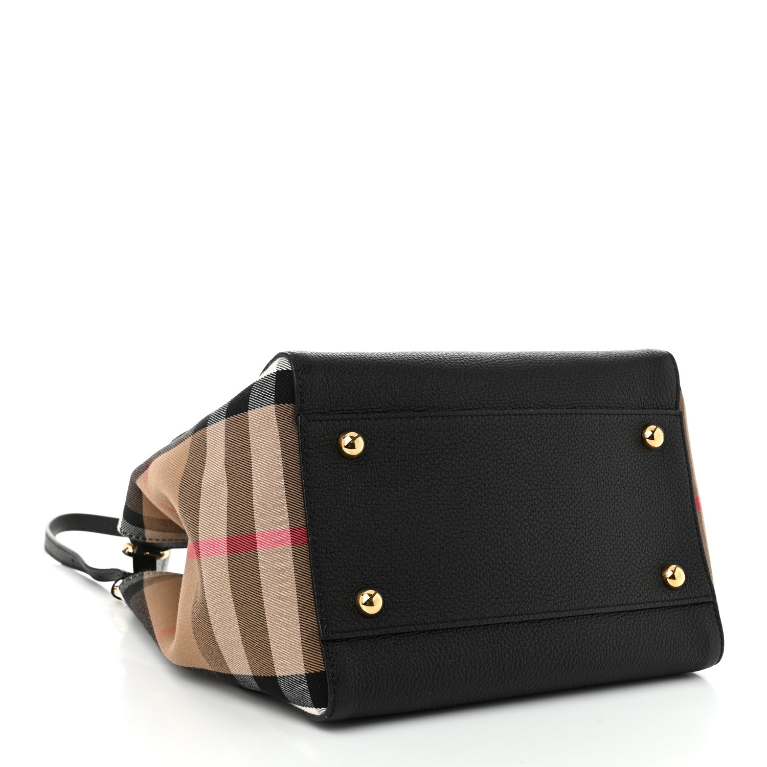 Burberry Grainy Calfskin House Check Small Canterbury Black 4 of 12