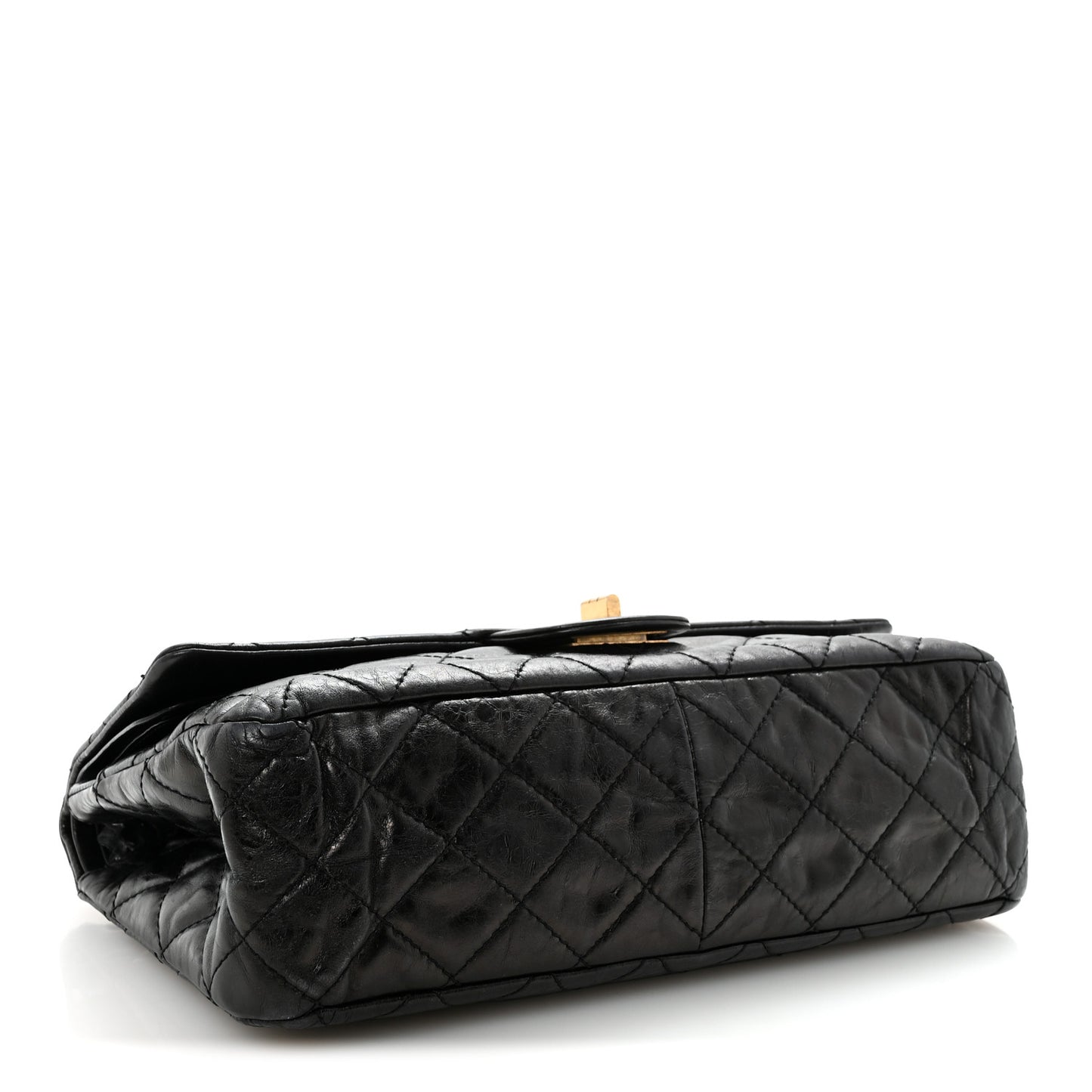 Aged Calfskin Quilted 2.55 Reissue 227 Flap Black