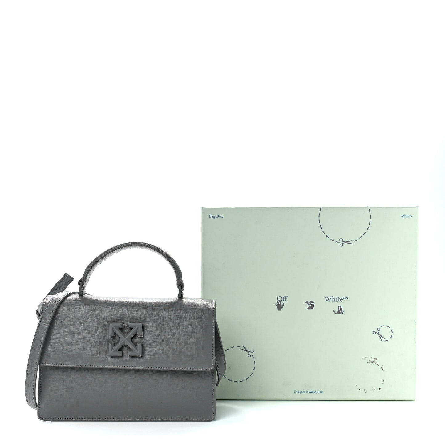 Saffiano Jitney 1.4 Top Handle Bag Grey