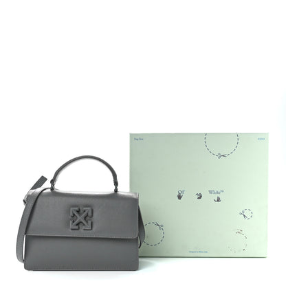 Off-White Saffiano Jitney 1.4 Top Handle Bag Grey 12 of 12