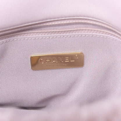 Chanel Shearling Sheepskin Medium 19 Flap Light Pink 6 of 11