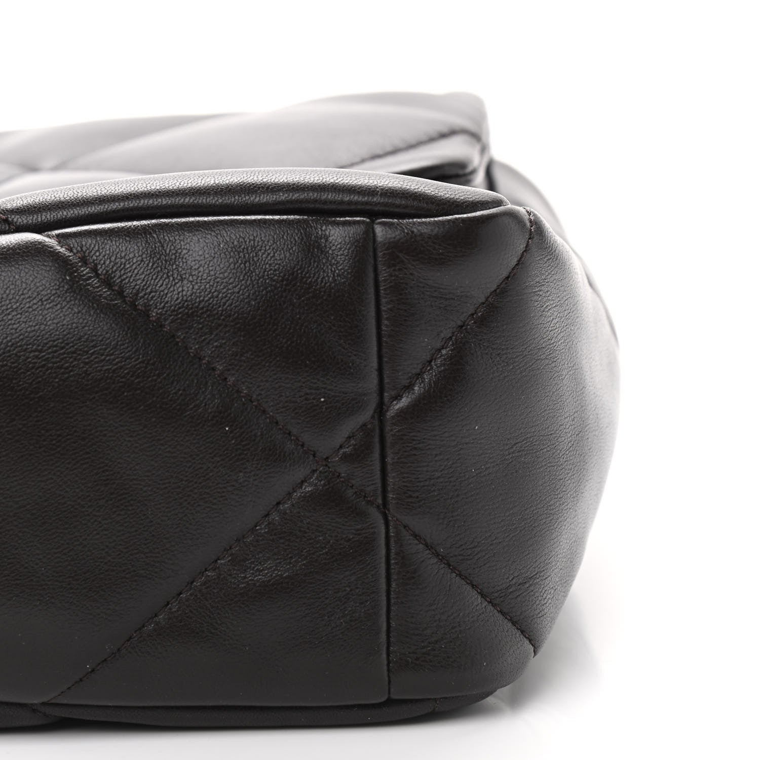 Chanel Lambskin Quilted Large Chanel 19 Flap Dark Brown 9 of 9