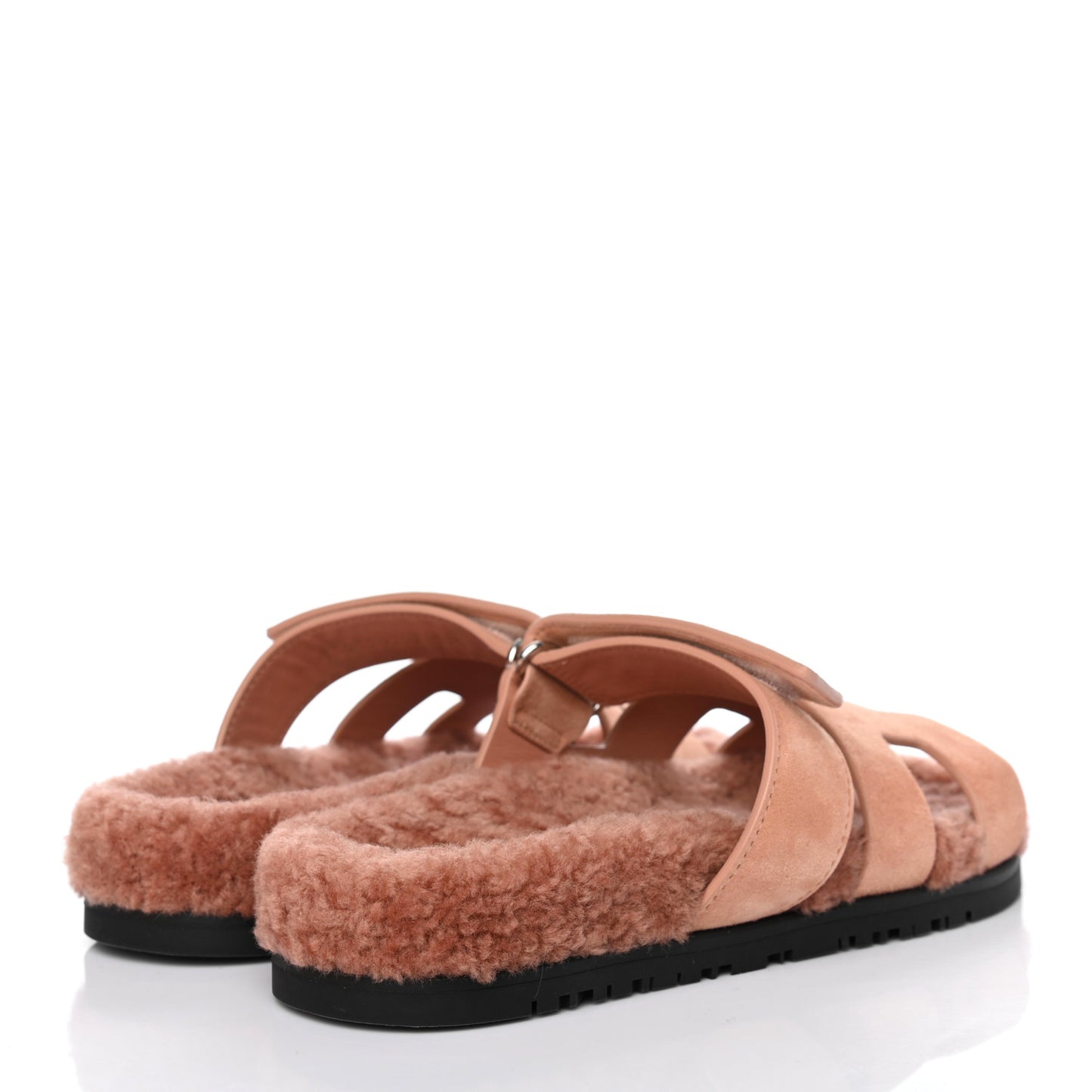 Suede Goatskin Woolskin Womens Chypre Sandals 37.5 Rose Aube