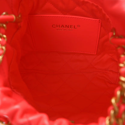 Chanel Shiny Calfskin Quilted Mini Chanel 22 Coral 5 of 9
