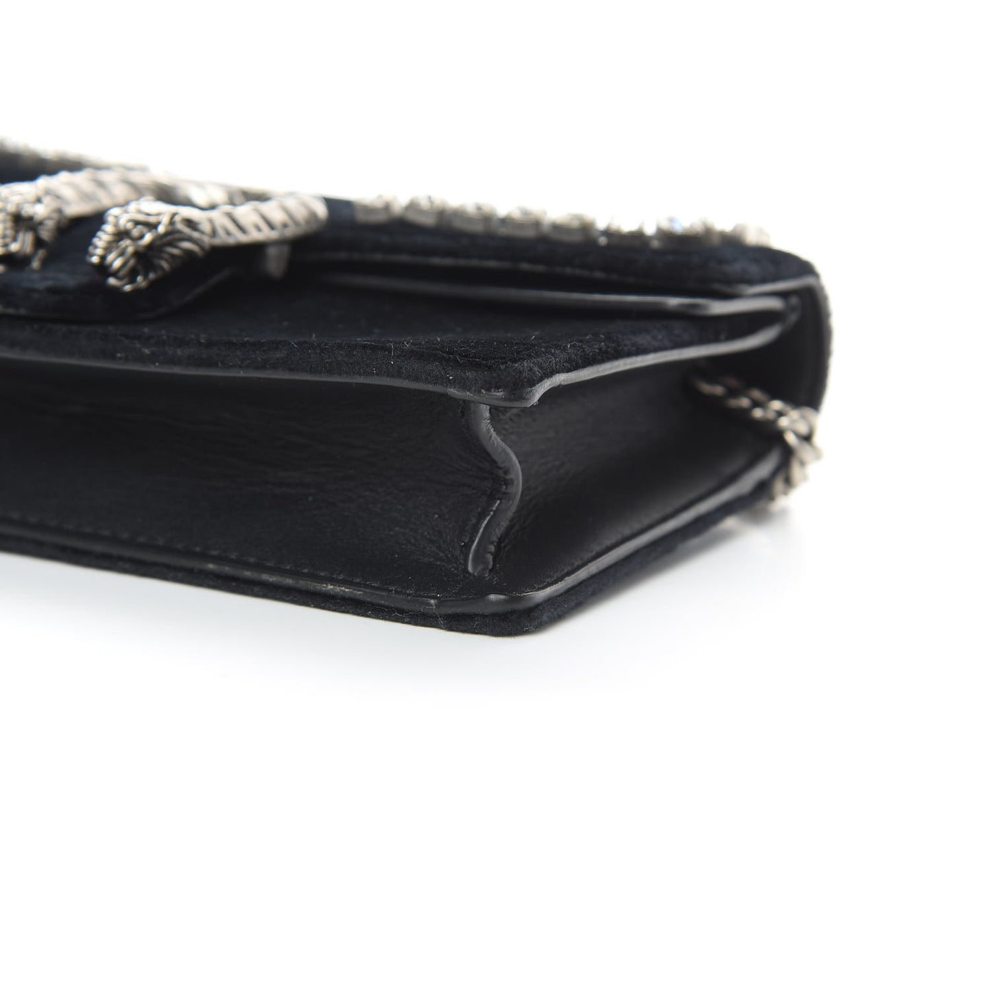 Velvet Crystal Super Mini Dionysus Shoulder Bag Black