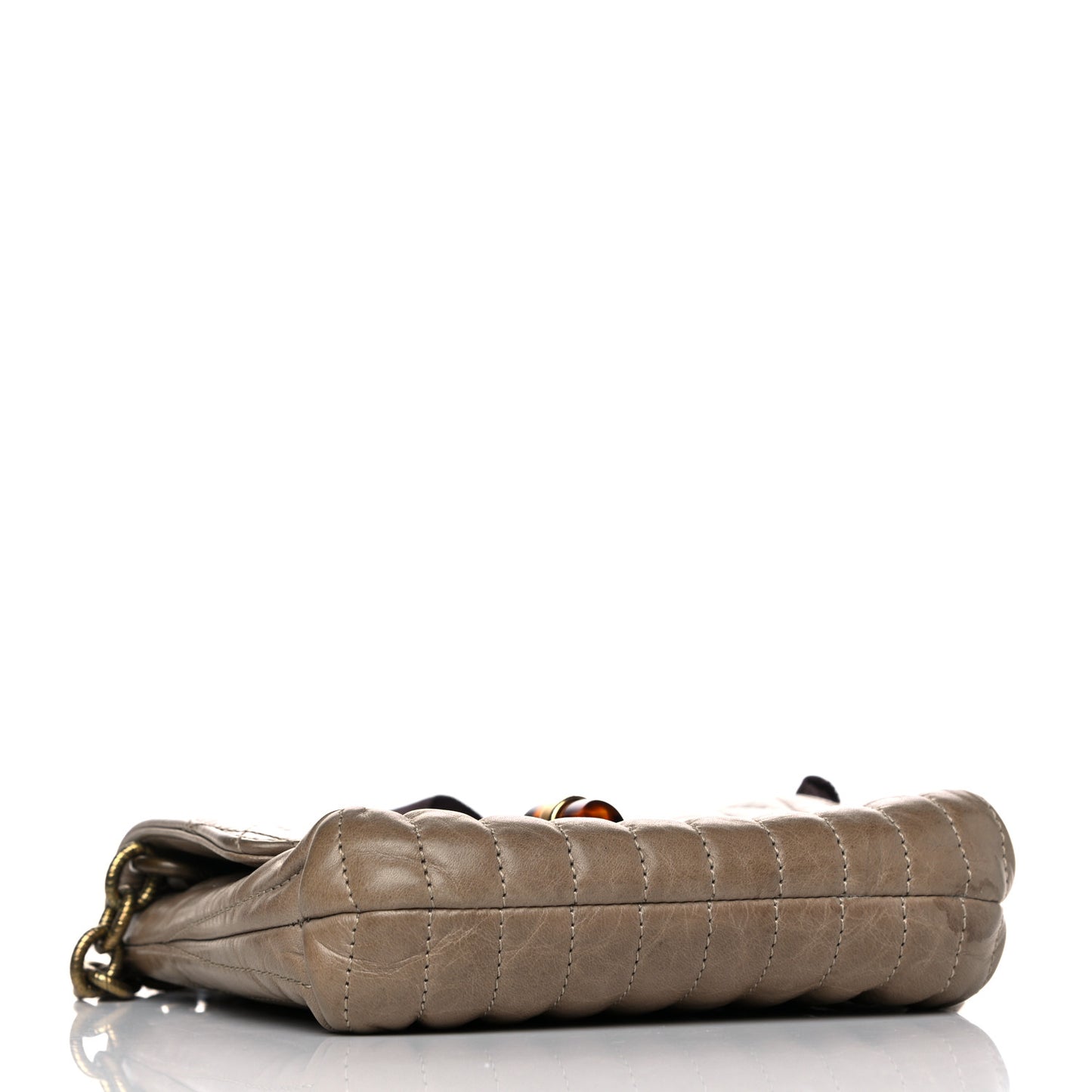 Lambskin Quilted Mini Happy Pop Crossbody Brown