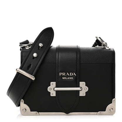 Prada City Calf Saffiano Cahier Bag Black 1 of 10