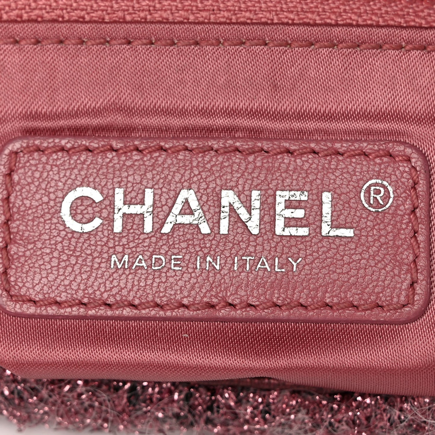 Lurex Knit Medium Pluto Glitter Flap Pink