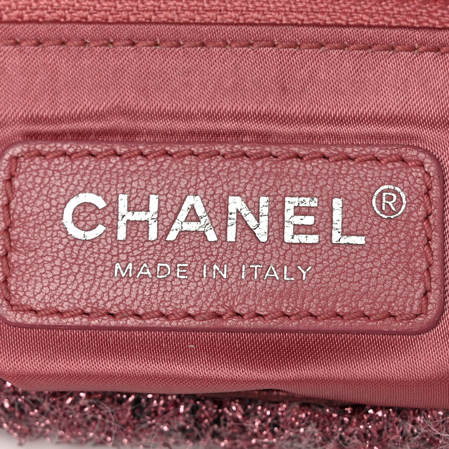 Chanel Lurex Knit Medium Pluto Glitter Flap Pink 6 of 16