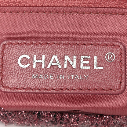 Chanel Lurex Knit Medium Pluto Glitter Flap Pink 6 of 16
