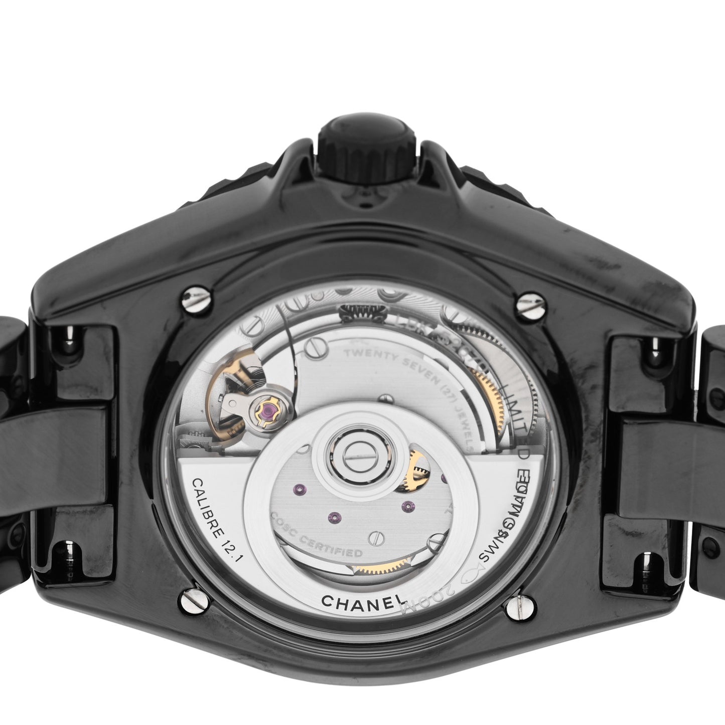 Stainless Steel Ceramic 38mm J12 Wanted de Chanel Automatic Watch Black