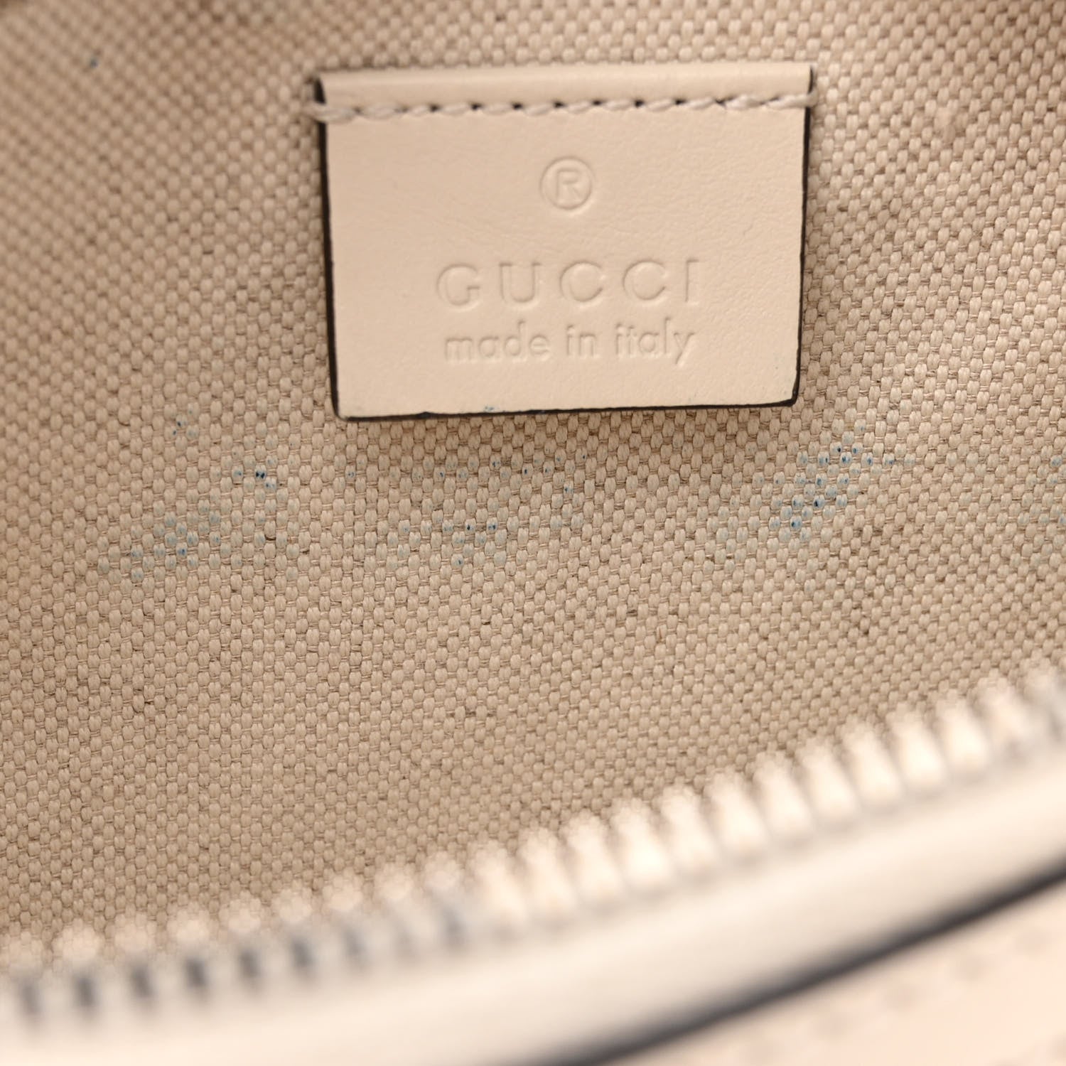 Gucci Calfskin GG Tennis Embossed Belt Bag Mystic White 12 of 14