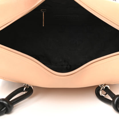Chanel Calfskin Quilted Large Cambon Bowler Beige Black 5 of 12