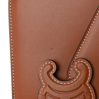 Celine Shiny Calfskin Cuir Triomphe Wallet on Chain Tan 11 of 12
