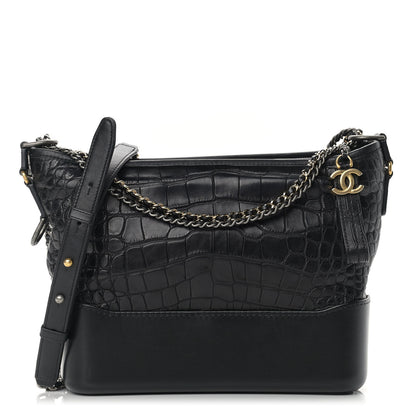 Chanel Alligator Medium Gabrielle Hobo Black 1 of 13