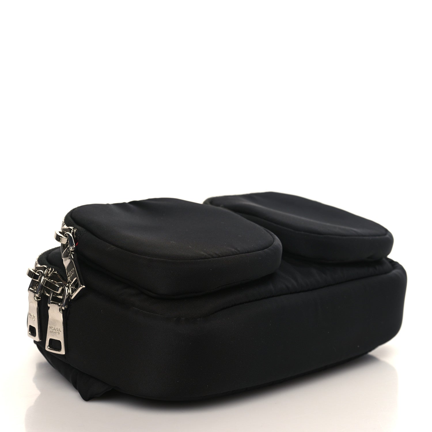 Prada Tessuto Nylon Pocket Cargo Belt Bag Black Fuoco 3 of 7