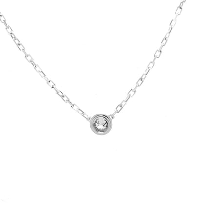 Cartier 18K White Gold Diamond SM D'Amour Pendant Necklace 4 of 8
