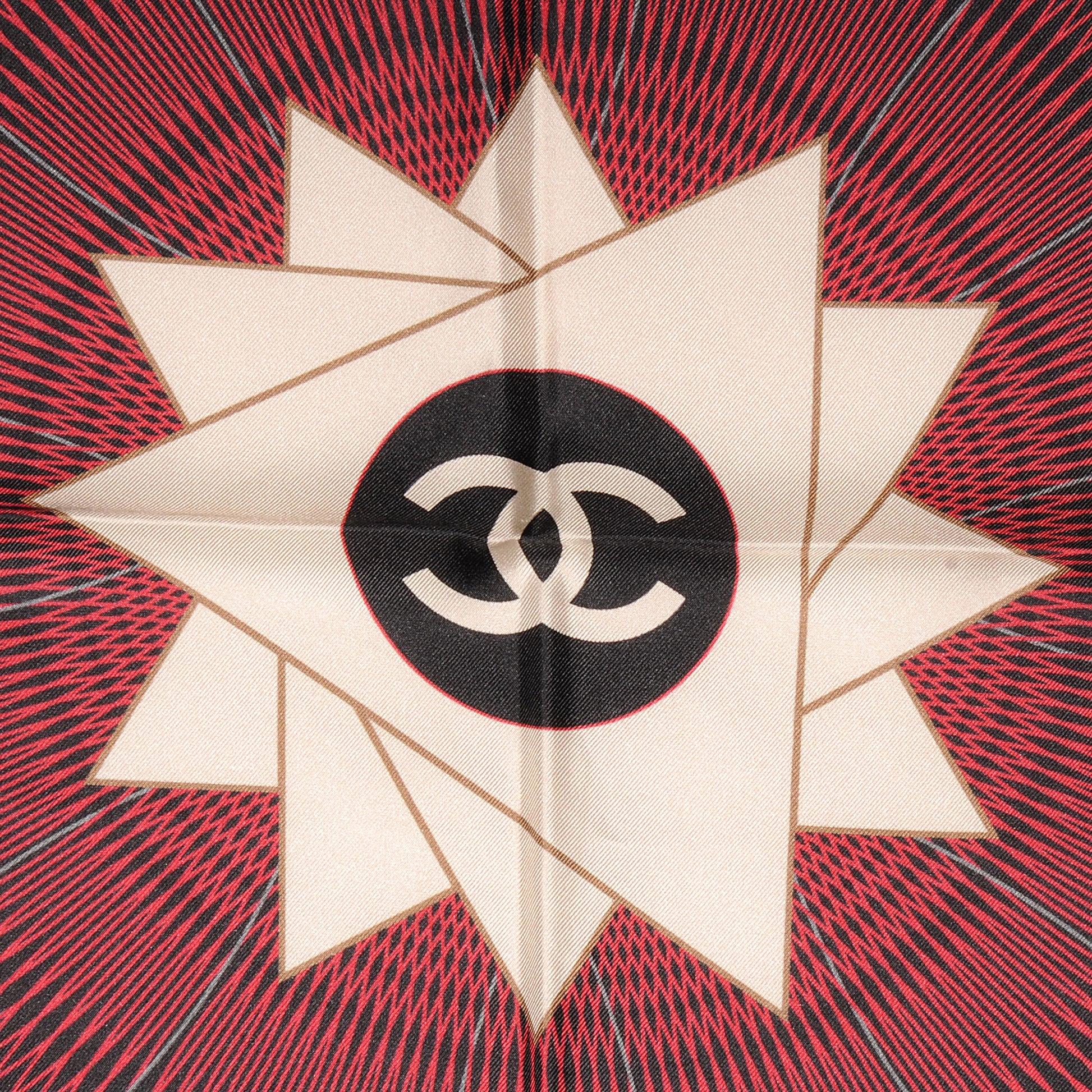 Chanel Silk Spiro Scarf Bordeaux 1 of 10
