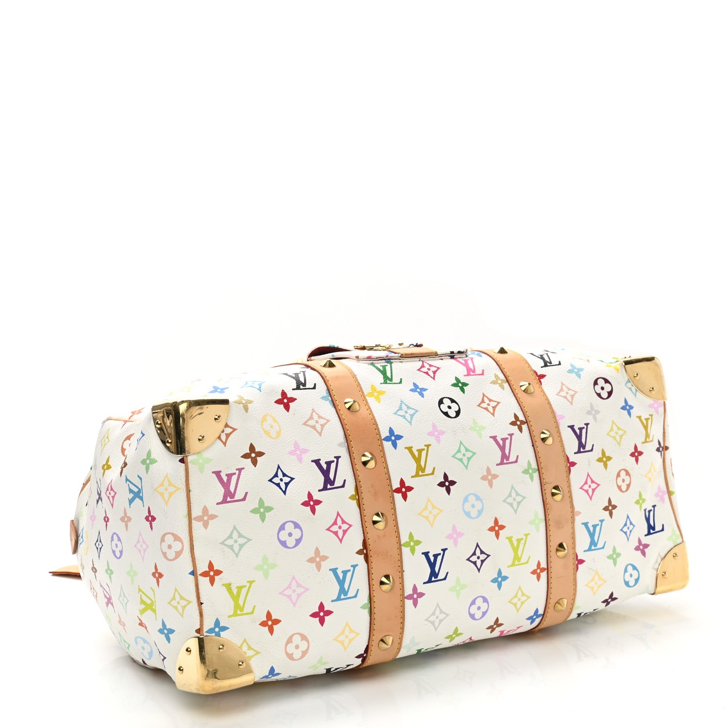 Louis Vuitton Monogram Multicolor Keepall 45 White 4 of 19