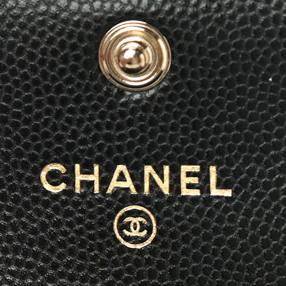 Chanel Caviar Quilted Crystal CC Flap Card Holder Black 6 of 12