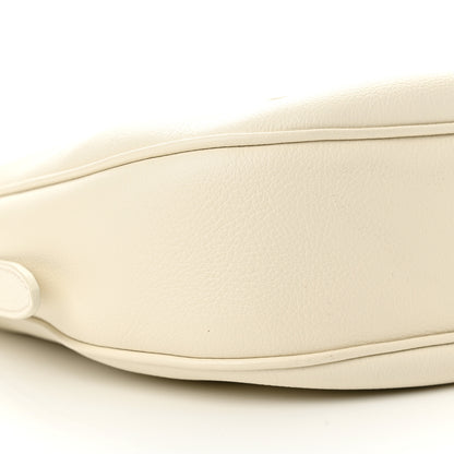 Celine Supple Calfskin Cuir Triomphe Small Heloise Shoulder Bag White Cotton 9 of 11