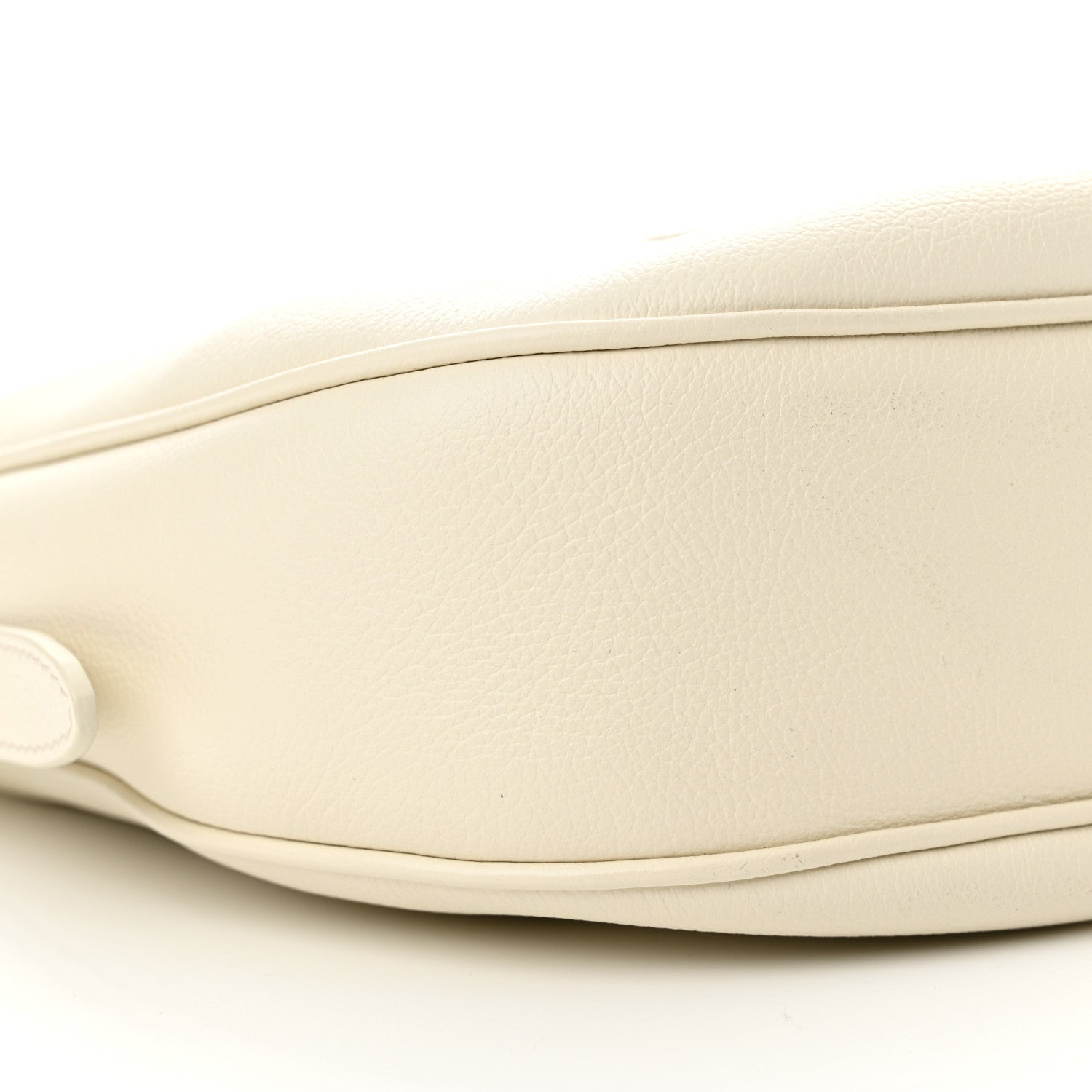 Celine Supple Calfskin Cuir Triomphe Small Heloise Shoulder Bag White Cotton 9 of 11