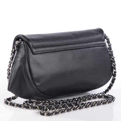 Chanel Caviar Half Moon Wallet on Chain WOC Dark Grey 3 of 8