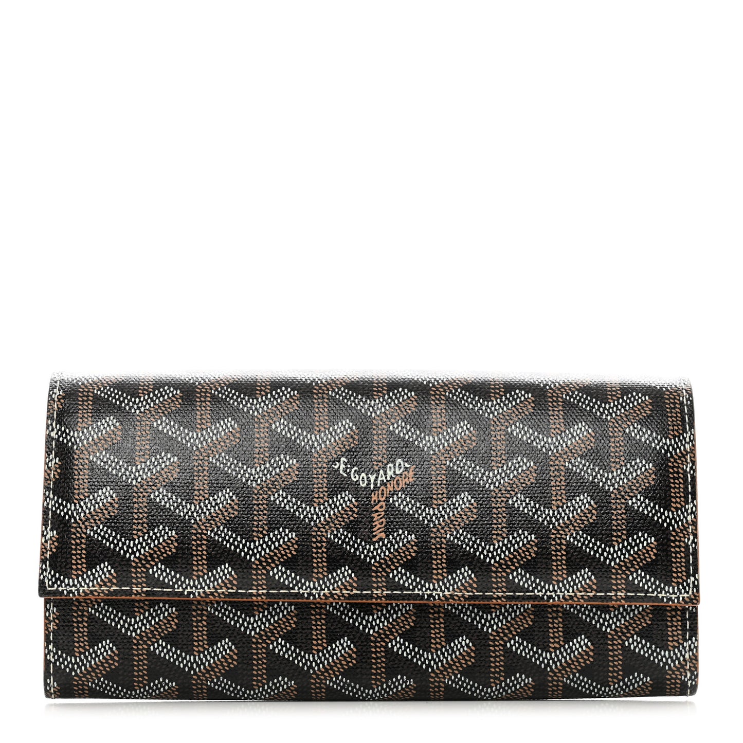 Goyardine Varenne Long Wallet Black Gold