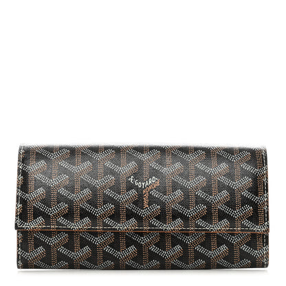 Goyard Goyardine Varenne Long Wallet Black Gold 1 of 8