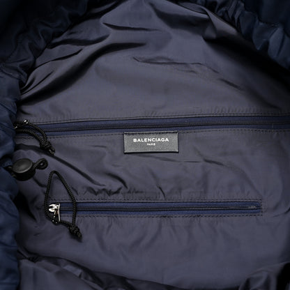 Balenciaga Textured Sport Nylon Logo Embroidered S Wheel Gym Bag Bleu Navy Rouge 5 of 11