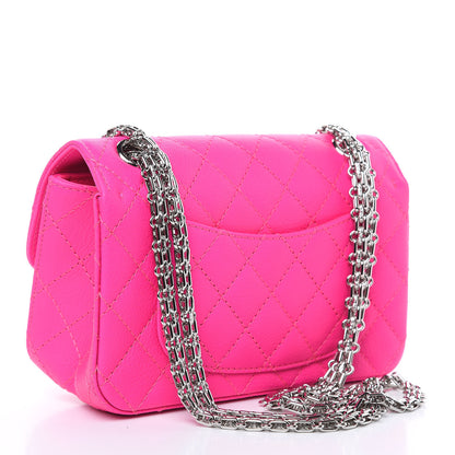 Chanel Goatskin Quilted 2.55 Reissue Mini Flap Fluorescent Pink 3 of 9