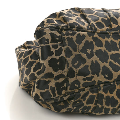 Fendi Jacquard Leopard Print Mia Tote Taupe Black 9 of 10
