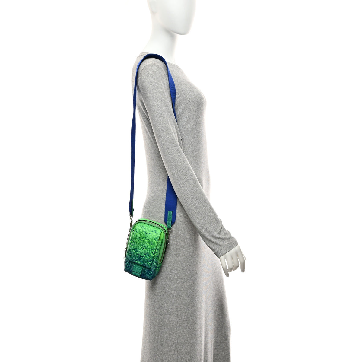 Louis Vuitton Taurillon Illusion Double Phone Case Bleu Vert 2 of 9
