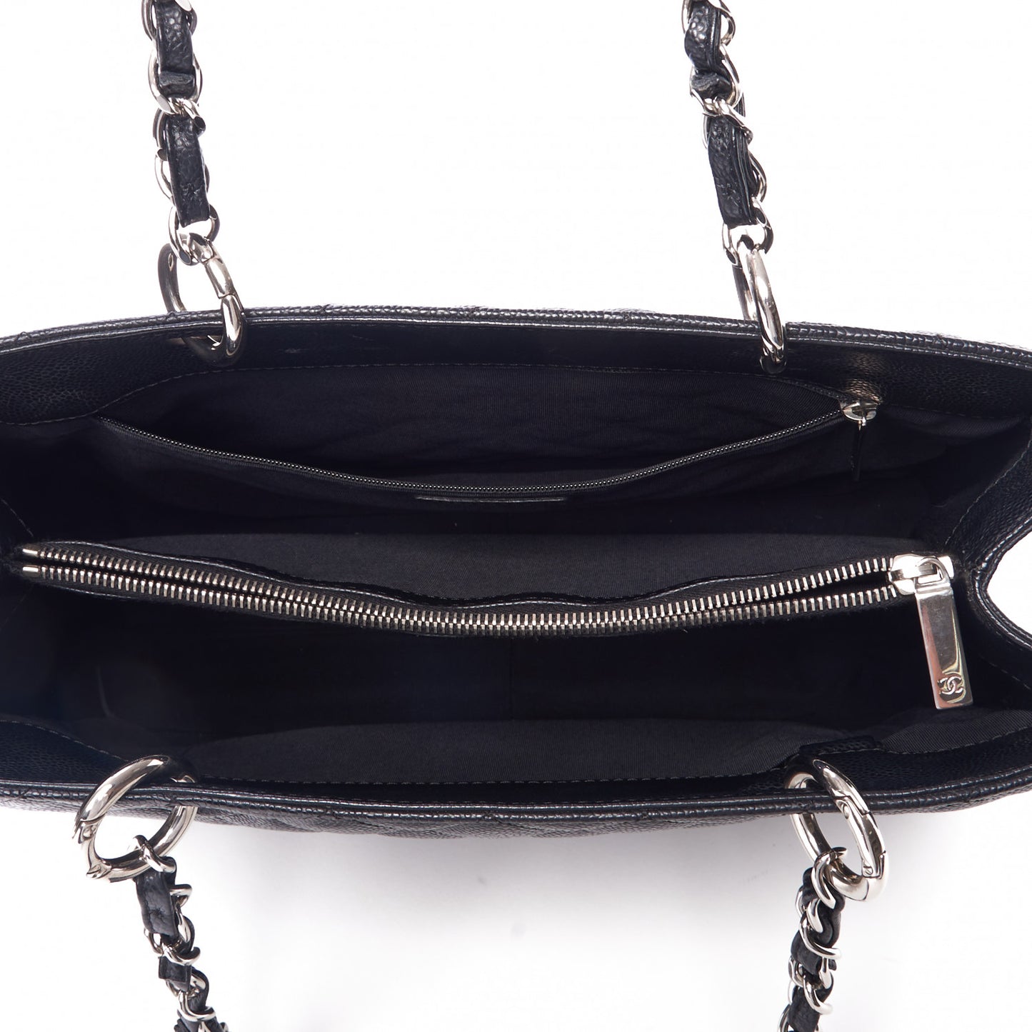 Caviar Quilted Grand Shopping Tote GST Black