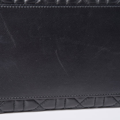 Christian Dior Lambskin Cannage Medium Lady Dior Black 9 of 12