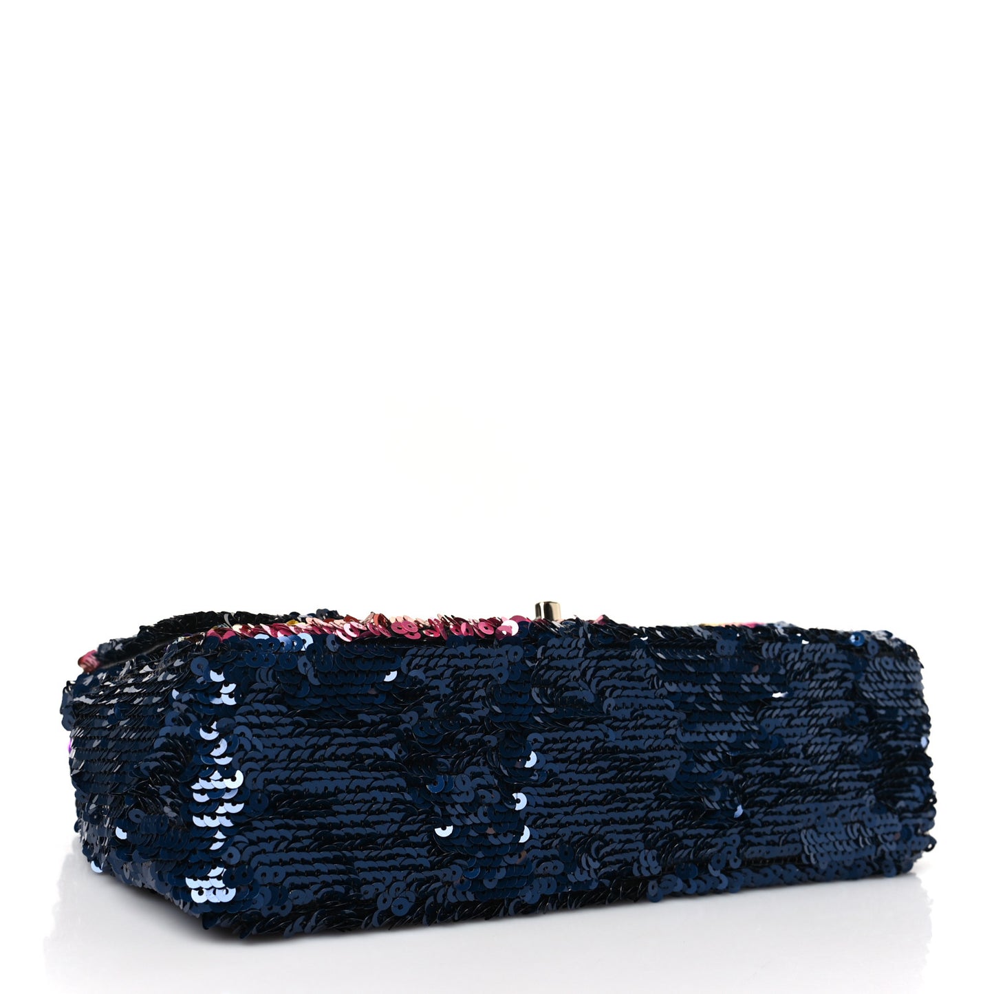 Sequin Medium Single Flap Blue Black Multicolor