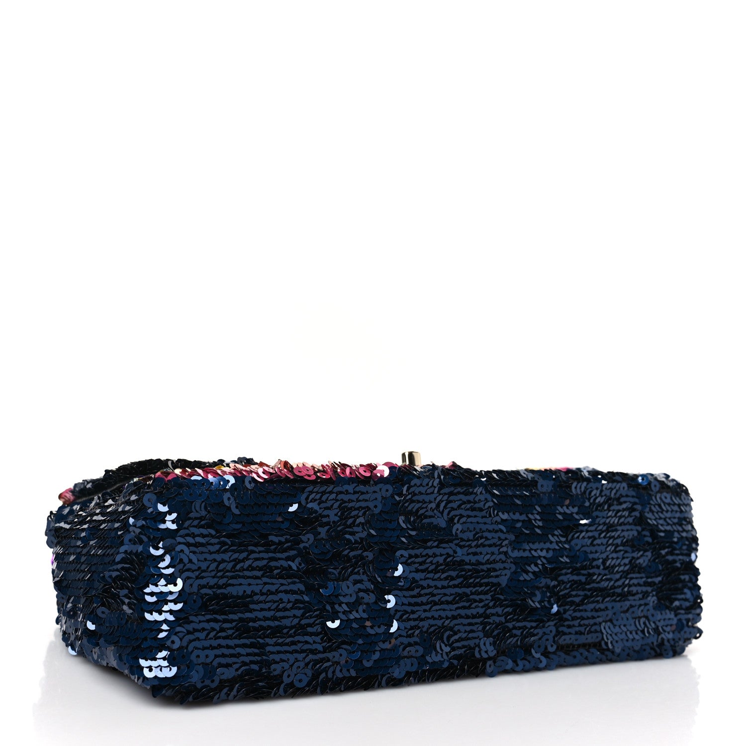 Chanel Sequin Medium Single Flap Blue Black Multicolor 4 of 9