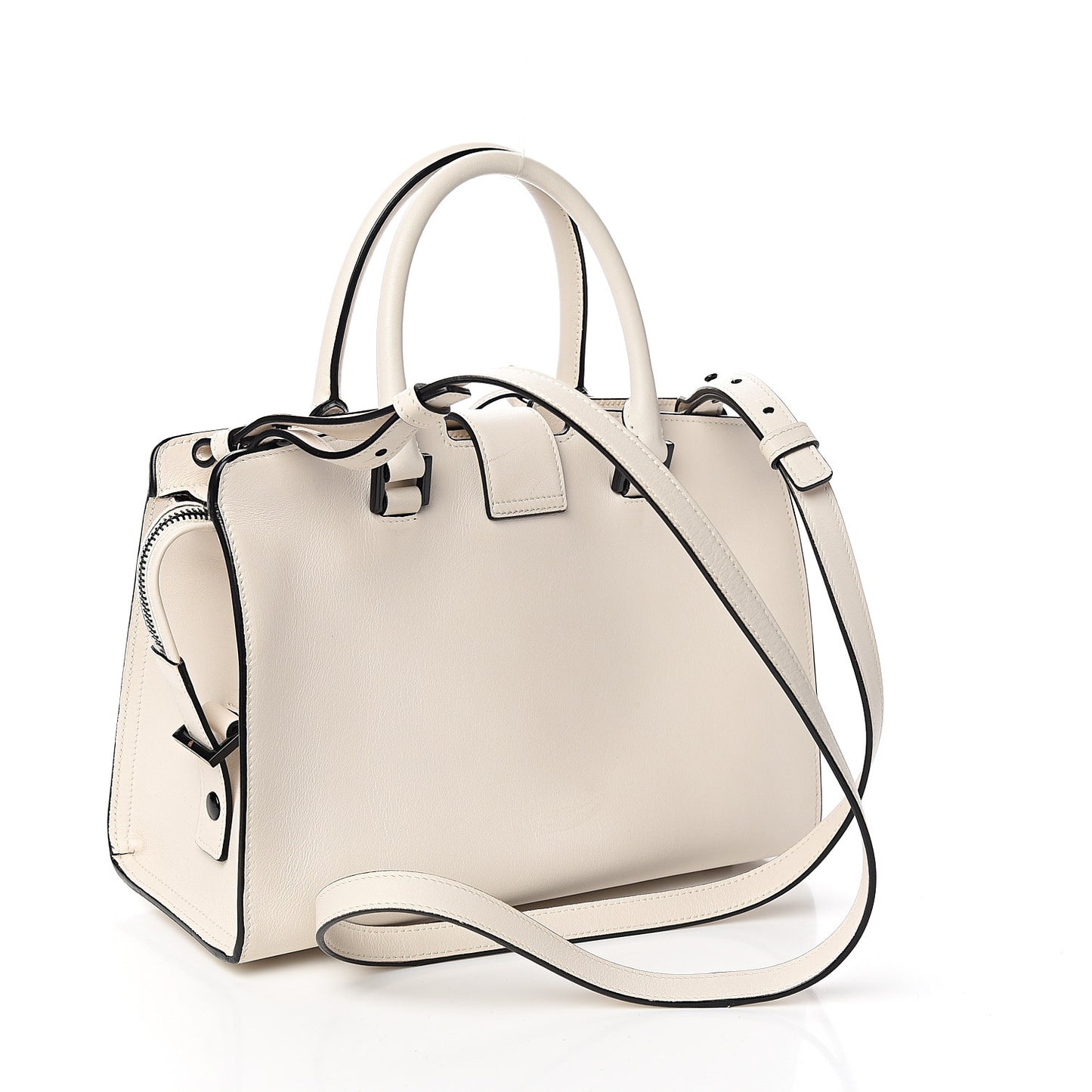 Smooth Calfskin Baby Cabas Monogram Dove White