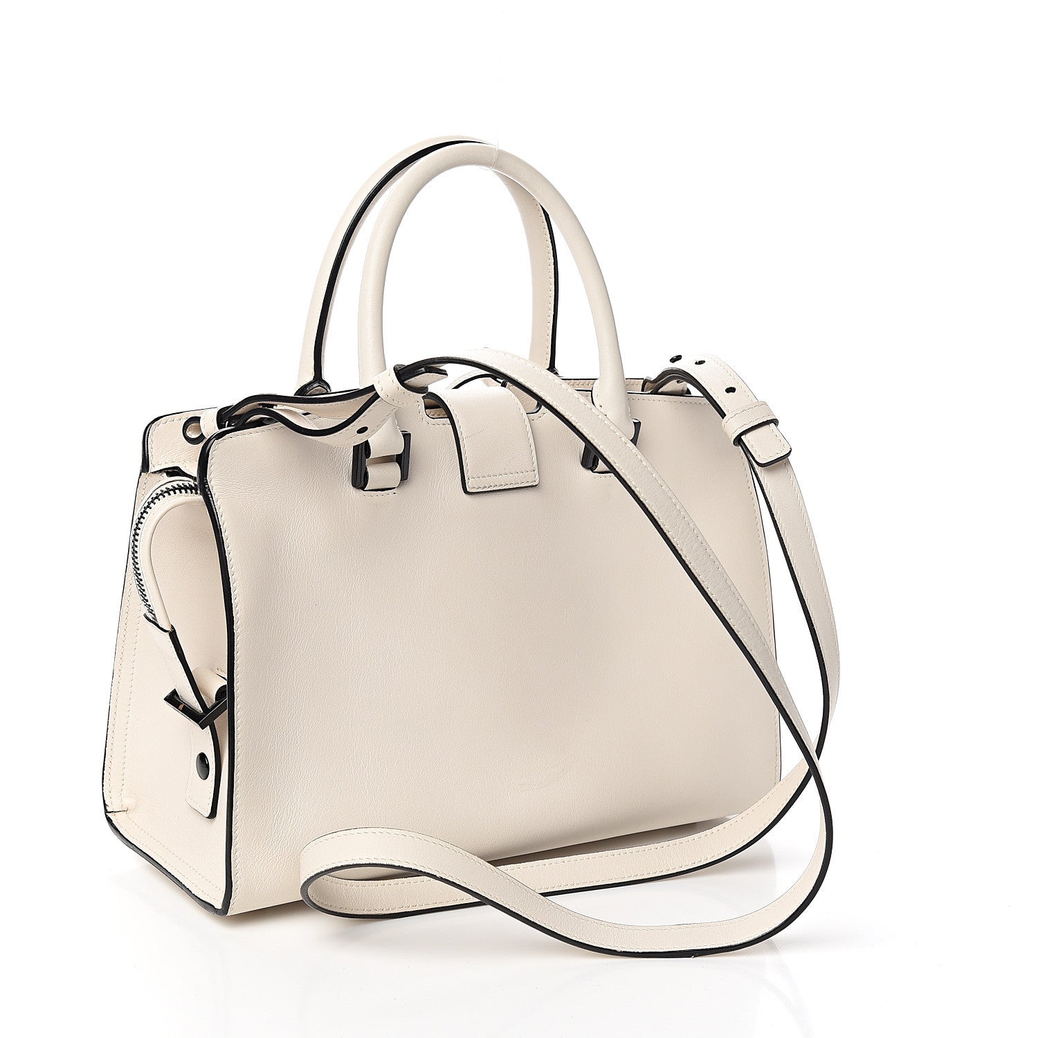 Saint Laurent Smooth Calfskin Baby Cabas Monogram Dove White 2 of 12