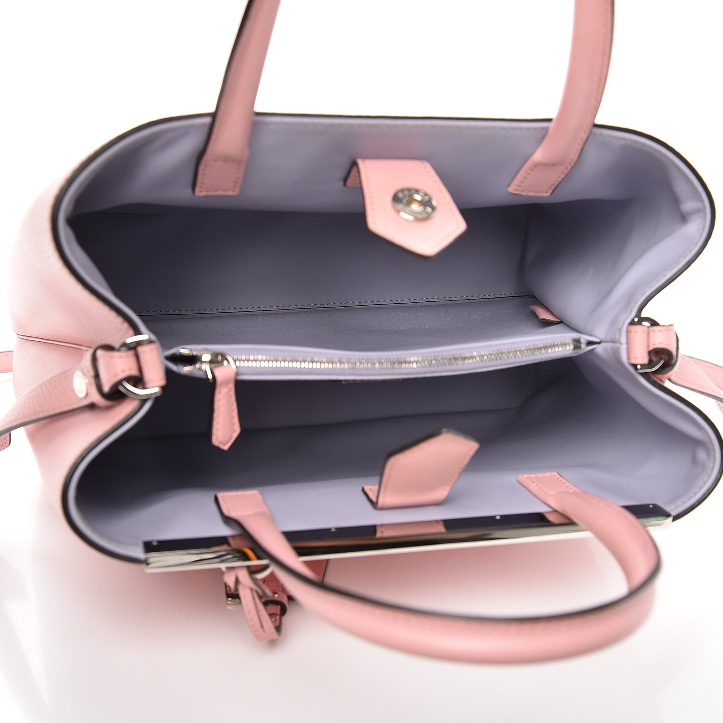 Vitello Dolce Century Petite 2Jours Tote Bubblegum Lilla Oliva
