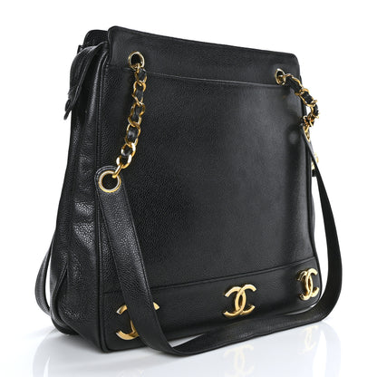 Chanel Caviar CC Shoulder Bag Black 3 of 9