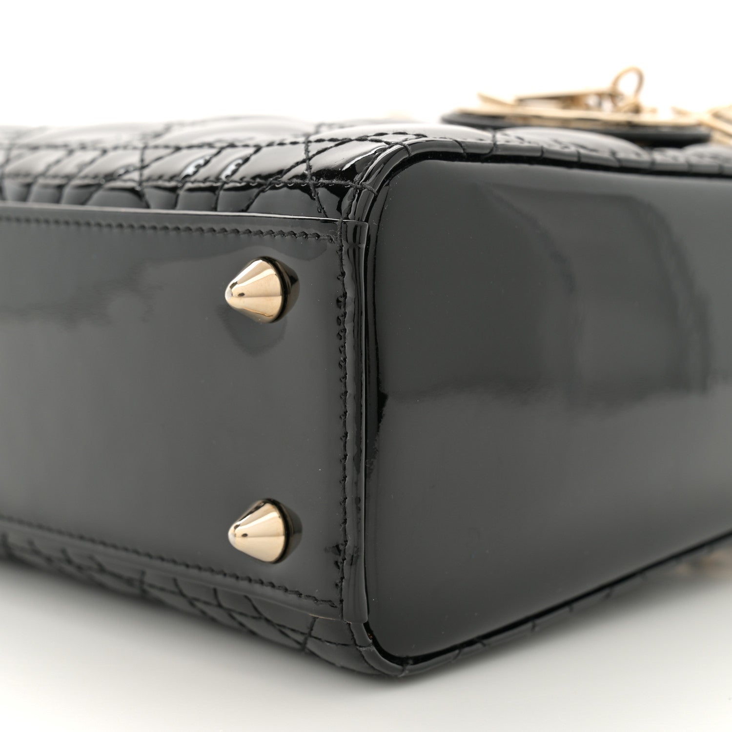 Christian Dior Patent Cannage Small Lady Dior Black 10 of 11
