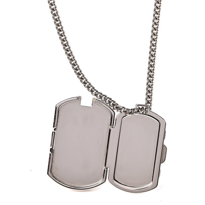 Louis Vuitton Monogram Eclipse Plate Necklace 9 of 10