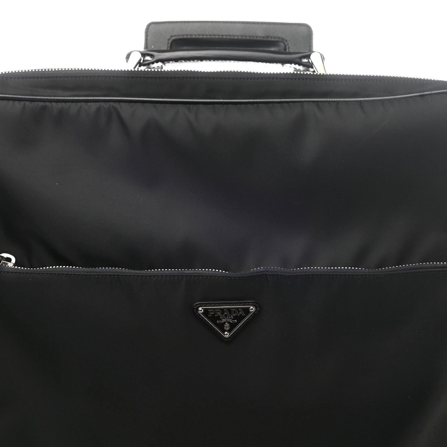 Tessuto Nylon Saffiano Suitcase Black