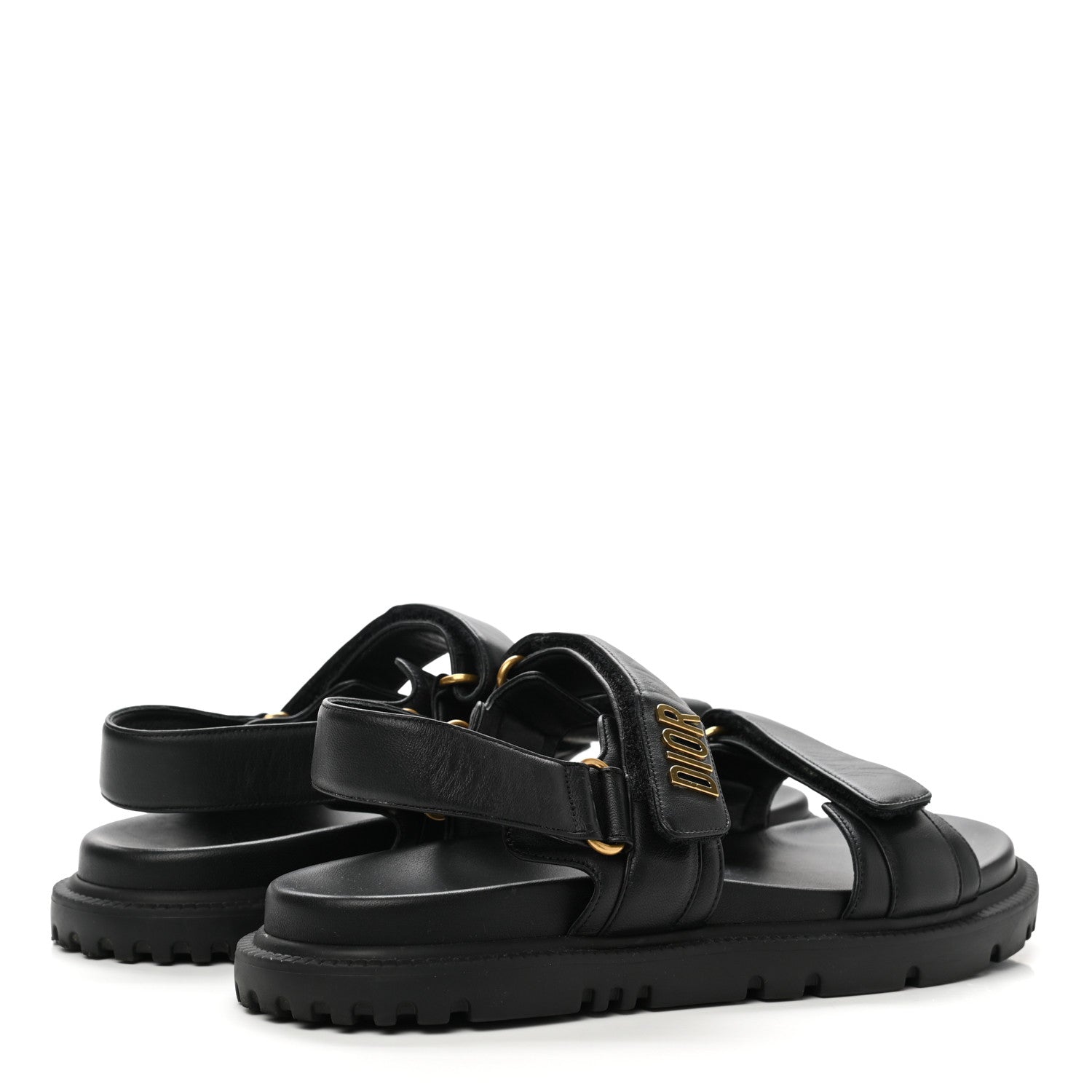 Christian Dior Lambskin Dioract 10mm Sandals 40 Black 4 of 8